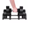 Haltere de ferro fundido ajustável Rebel Active 36 kg, incrementos automáticos de 2 kg