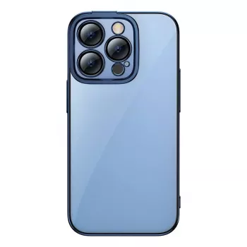 Capa de proteção Baseus para iPhone 14 Pro – azul transparente com brilho