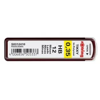 Minas de lápis Rotring Polymer Leads HB 0,35 mm S0312410