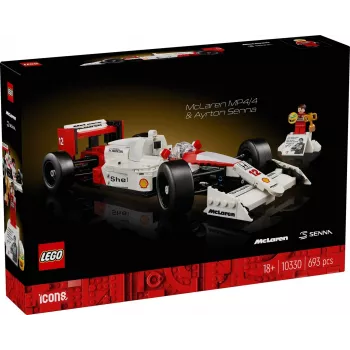 Conjunto LEGO McLaren MP4/4 Ayrton Senna 10330 — modelo LEGO ICONS à escala
