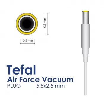 Fonte de alimentação para aspirador Tefal / Rowenta Akyga AK-PD-21, 29 V / 0,75 A, 21,75 W, 5,5 x 2,5 mm, 1,8 m, branco