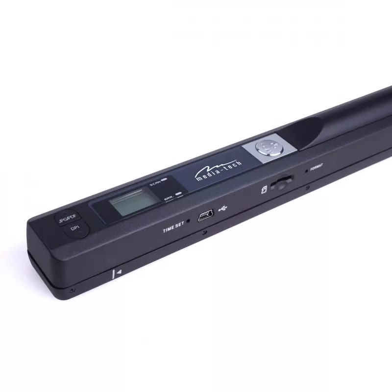 Leitor de caneta MEDIA-TECH MT4090, preto, indicador LED, USB 2.0, MicroSD, pilha AAA