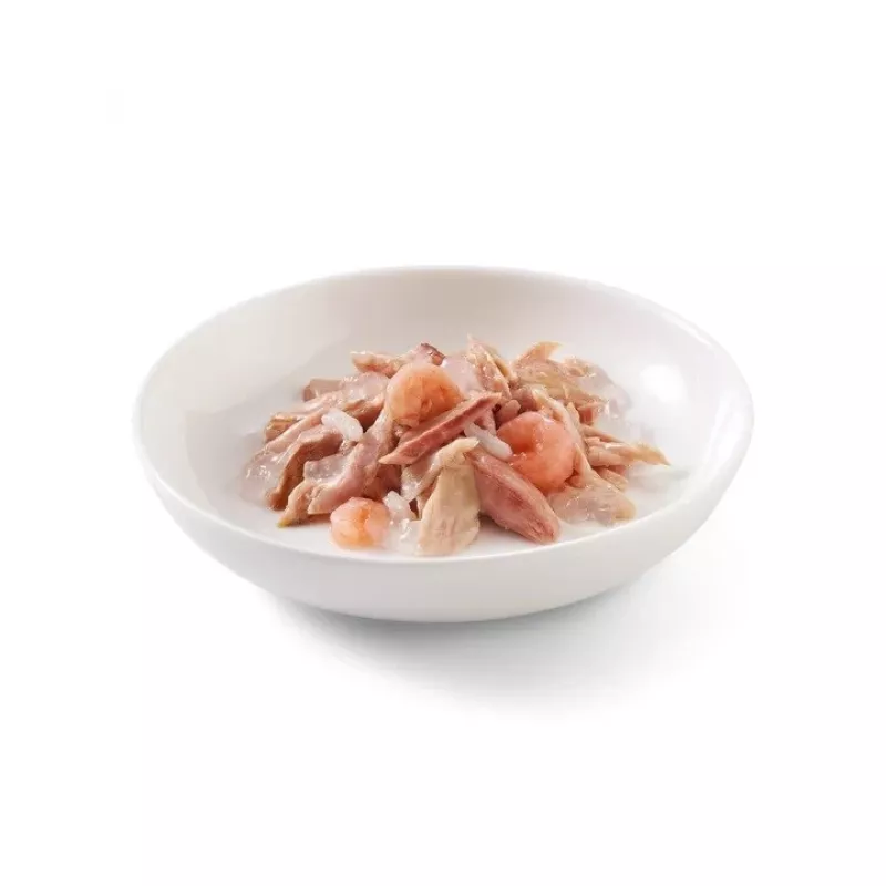 SCHESIR em geleia Atum com camarão - Alimento húmido para gatos - 85 g