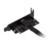 Adaptador Akasa Low Profile PCI Bracket USB 3.1 Type-C - preto - adaptador - digital/dados
