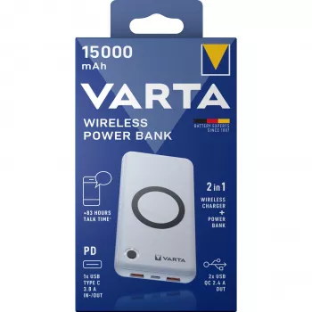Powerbank portátil Varta Wireless Power Bank 15000 mAh