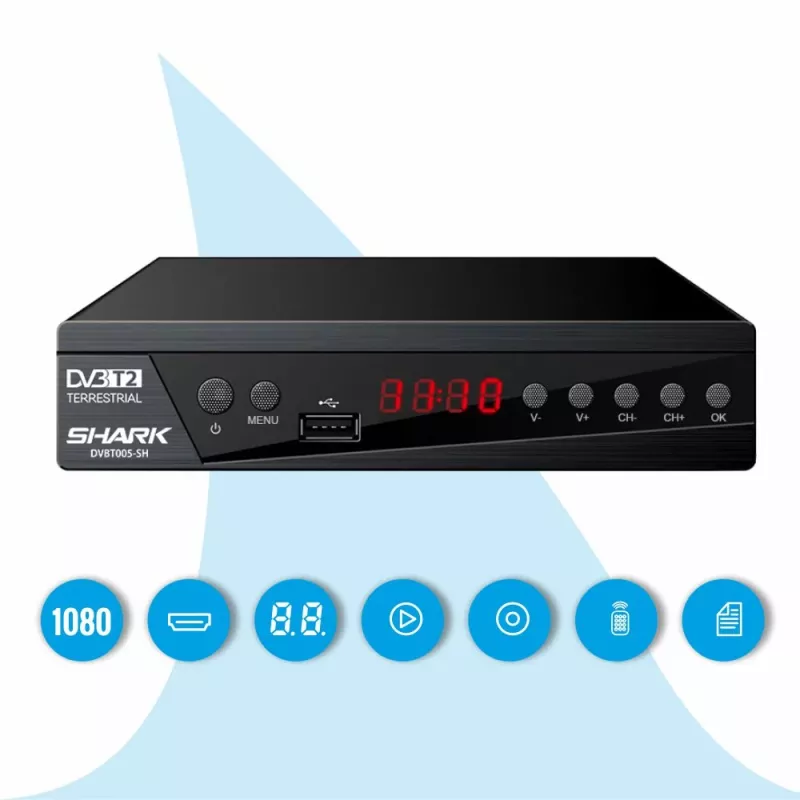 Sintonizador de TV digital MANTA DVBT005-SH com suporte DVB-T/T2 HEVC