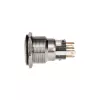 Botão de pressão DimasTech botão antivandalismo 22mm Silverline Dot RGB PD215, 22 mm