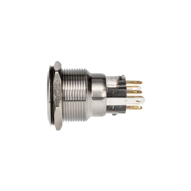Botão de pressão DimasTech botão antivandalismo 22mm Silverline Dot RGB PD215, 22 mm