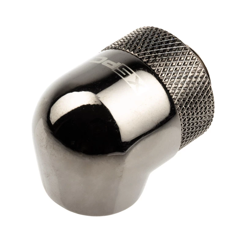 Adaptador XSPC 90° G1/4 polegadas macho para G1/4 polegadas fêmea, rotativo, preto cromado, pack de 4