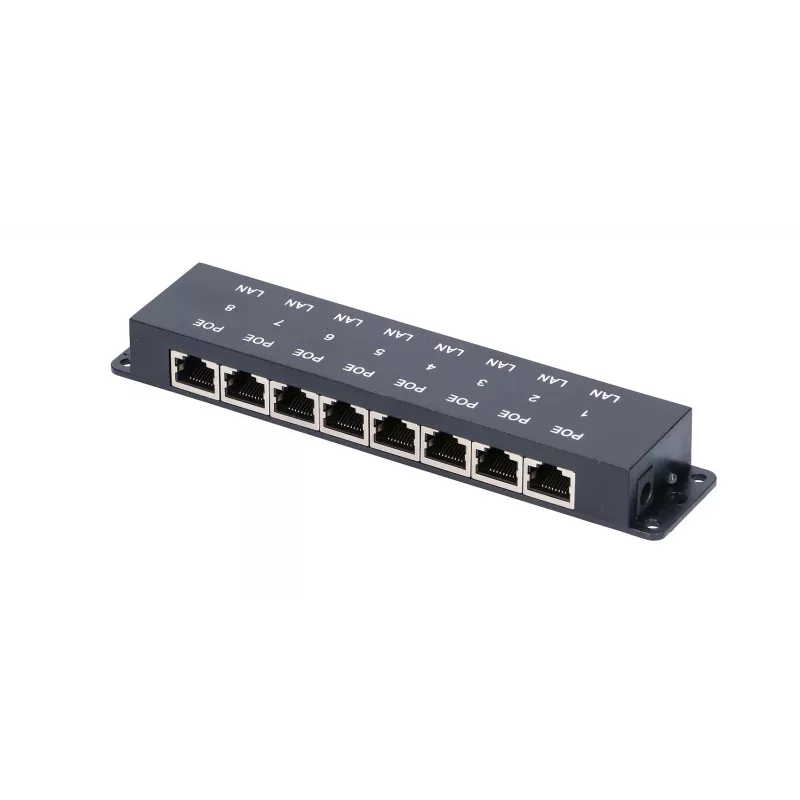 Injetor PoE Extralink 8 portas, 8x 100 Mb/s RJ45
