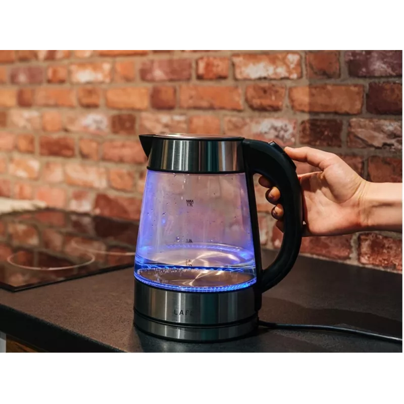 Chaleira de vidro LAFE LAFCZA47618 – capacidade 1,5 L, 100% reciclável