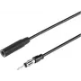 Renkforce 1 m cabo de extensão de antena de veículo jack 3,5 mm ficha preto RF-5087926 (RF-5087926)