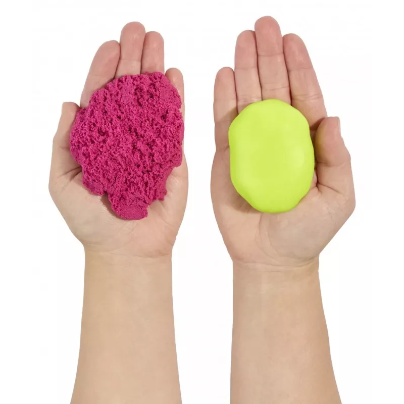 Massa de modelar Wonder Factory Never Dry Dough, verde-limão, rosa