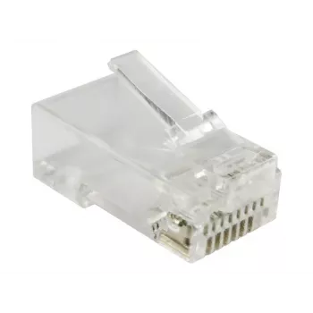 Conector RJ-45 Alantec WT118, ficha RJ45 reta, Cat5e, U/UTP (UTP), branco translúcido, pack de 100 unidades