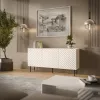 Cómoda Cama Meble LUCCA 3D 165x40x80 cm, branca, corpo em aglomerado