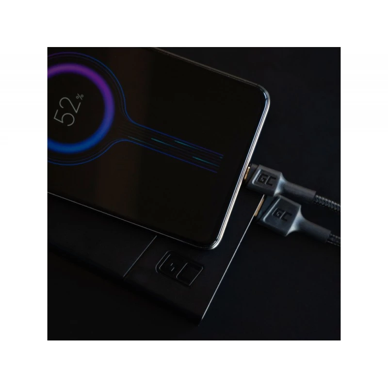 Cabo USB 2.0 Green Cell KABGC20 — USB A para Micro-USB B, 1,2 m, preto
