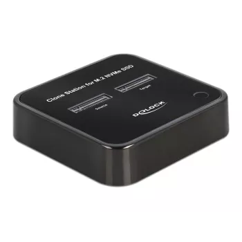 DeLOCK estação de acoplamento M.2 para 2 x M.2 NVMe PCIe SSD com função de clonagem