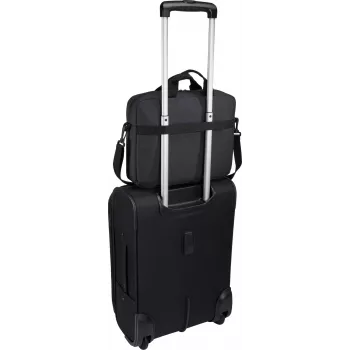 Case Logic Huxton | Compatível com portáteis até 13,3 polegadas | Pasta para portátil | preto | alça de ombro
