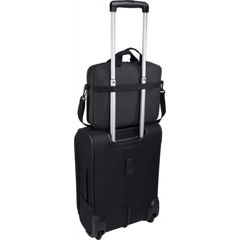 Case Logic Huxton | Compatível com portáteis até 13,3 polegadas | Pasta para portátil | preto | alça de ombro