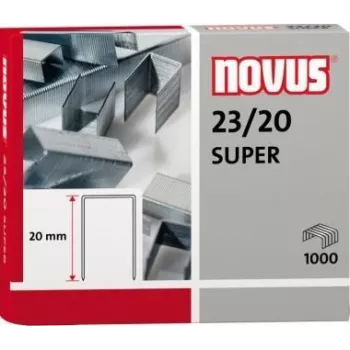 Pacote de agrafos Novus 23/20 SUPER 1000 agrafos 042-0240