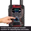 Rádio portátil EINHELL TE-CR 18 Li DAB+ FM Bluetooth USB, a bateria (compatível com TE-CR 18 Li)
