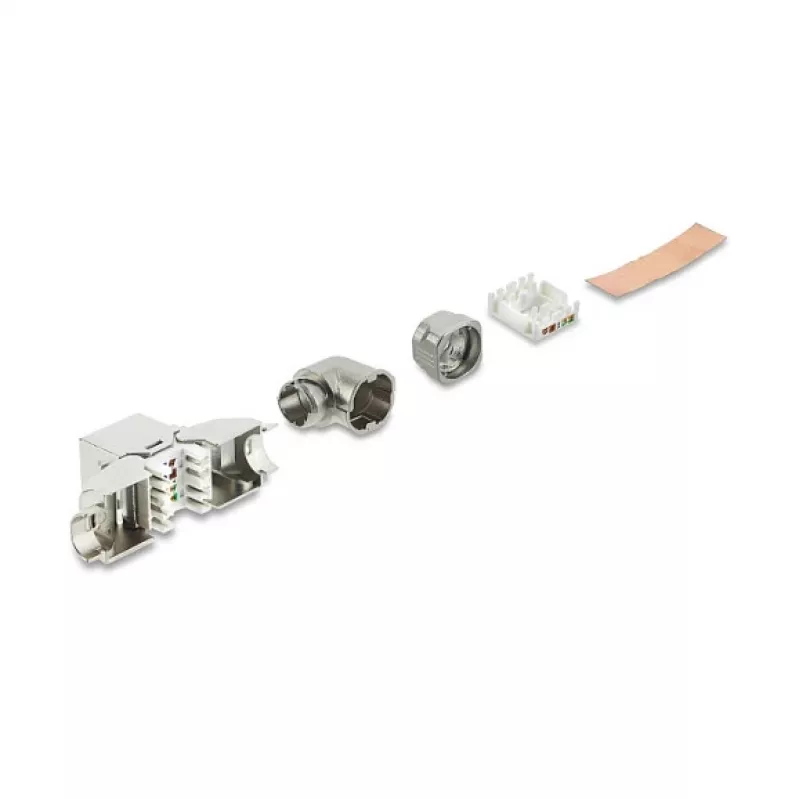 Módulo Keystone RJ45 DELOCK 90374 Cat.6A 90° sem ferramentas