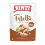 Comida húmida para cães RINTI Filetto filete de frango com borrego 100 g saqueta, alimento completo para cães adultos, 14 % de proteína, 1 % de gordura, 82 % de humidade