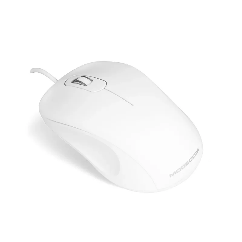 MODECOM M10 M-MC-0M10-200 rato (ótico, 1000 DPI, cor branca) (M-MC-0M10-200)