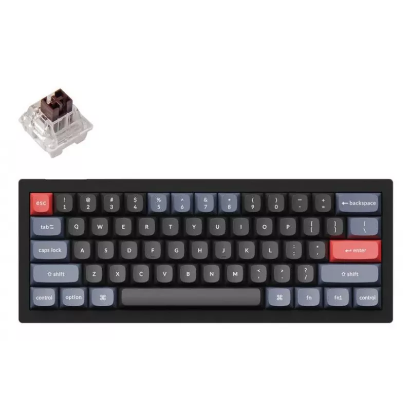 Teclado sem fios V4 RGB/CARBON preto V4-B3 Keychron