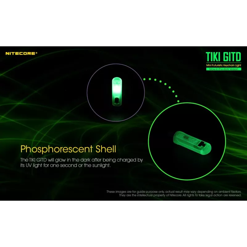 Nitecore TIKI GITD lanterna, série T, 300 lúmenes