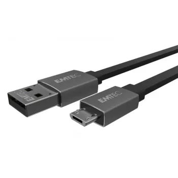 Cabo USB Emtec T700B 1,2 m USB A Micro-USB B preto