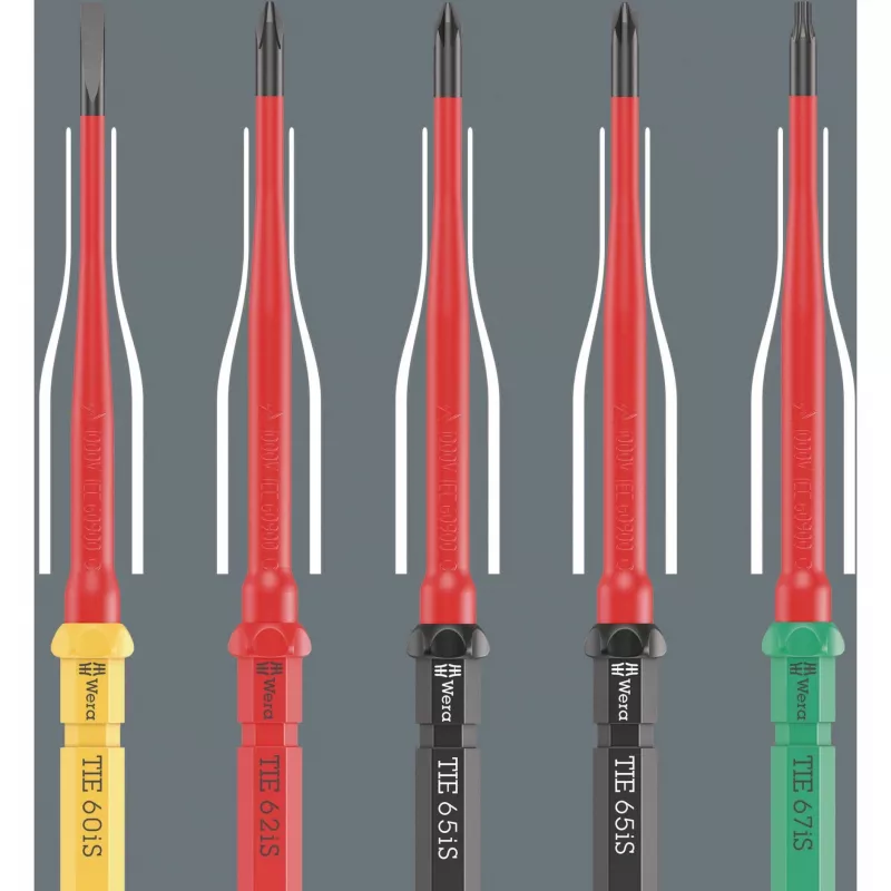 Conjunto de chaves de fendas Wera Kraftform Kompakt VDE 16 Torque extra fino (05006609001)