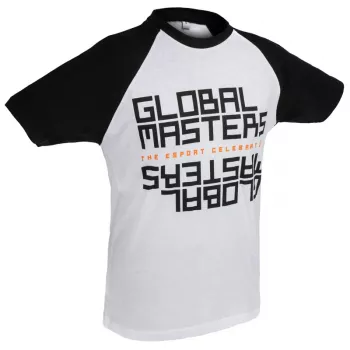 T-shirt Global Masters GM Text - branco (S)