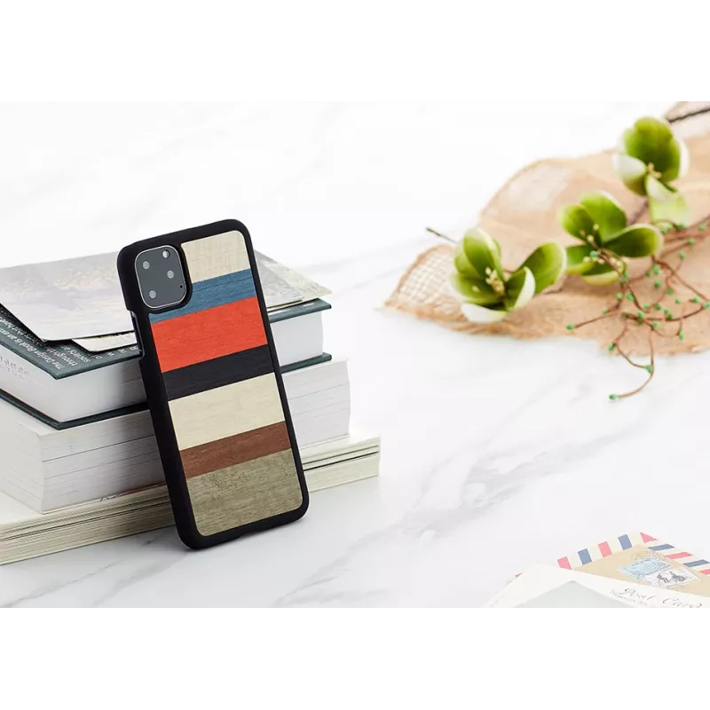 Capa para smartphone man and wood para iPhone 11 Pro Max — capa de proteção Corallina preta