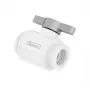 Válvula de esfera Barrow 10 mm G1/4 polegadas TLQFS-V1 w s – 10 mm, conexão G1/4 polegadas, branco-prateado