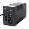 UPS Qoltec Monolith Dupla conversão Online 0,65 kVA 360 W 2 tomadas AC
