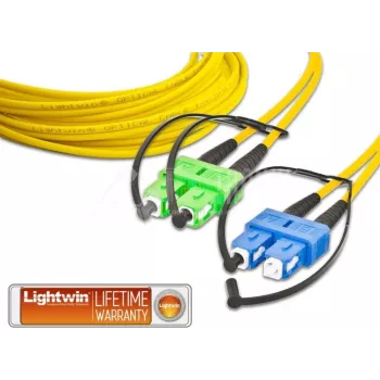 Lightwin LDP-09 SC/APC-SC Duplex Singlemode 9/125µm Cabo patch de fibra ótica, 2 m