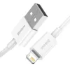 Cabo Baseus Superior Series USB para Lightning, 2,4A, 0,25m (branco)