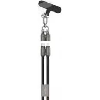Cabo lanyard Ansmann USB Type-C para Lightning preto - cabo - digital/dados (1700-0192)