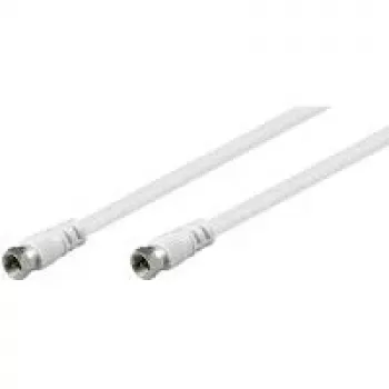 Cabo de ligação SAT Wentronic Goobay, branco, 10 m - ficha F ficha F (27202)