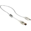 Delock 82057 cabo USB 2.0 Type-A macho para Type-B macho, 0,5 m, transparente