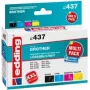 edding tinte EDD-437 preto, ciano, magenta, amarelo compatível com brother LC-985BK/C/M/