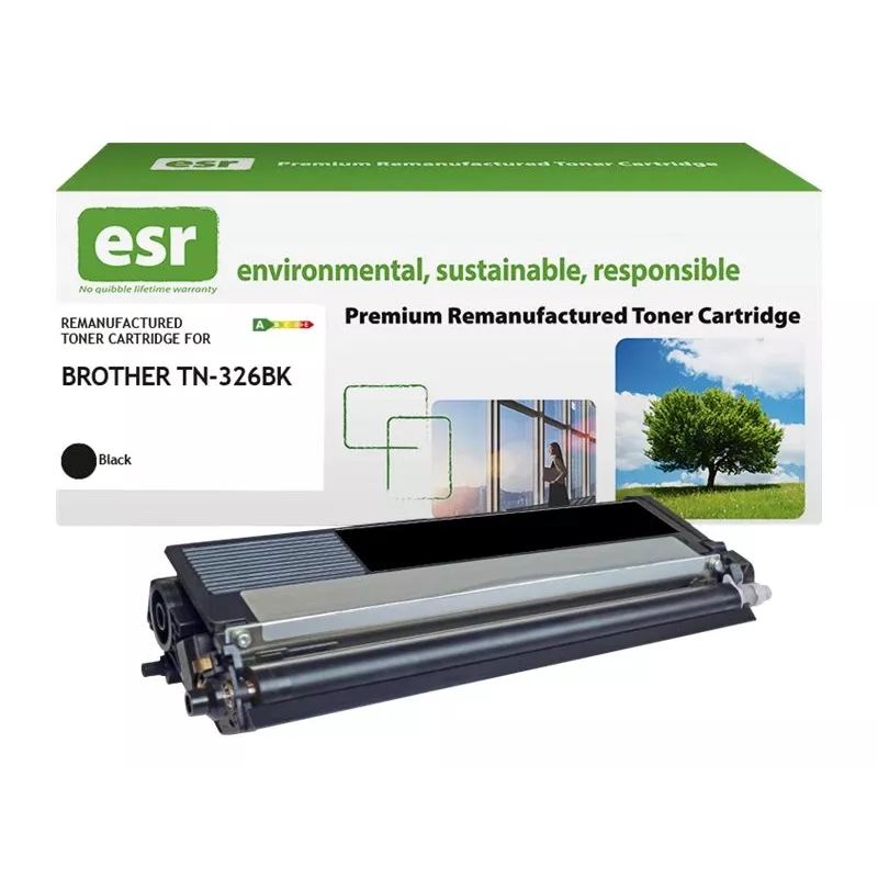 Cartucho de toner ESR compatível com Brother TN-326BK preto recondicionado 4.000 páginas