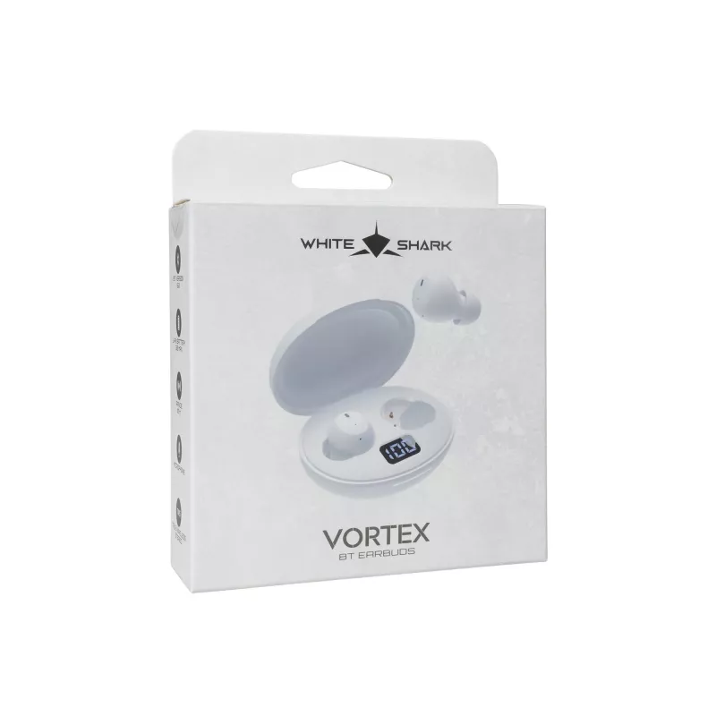 Auscultadores sem fios White Shark GEB-TWS-02 Vortex branco