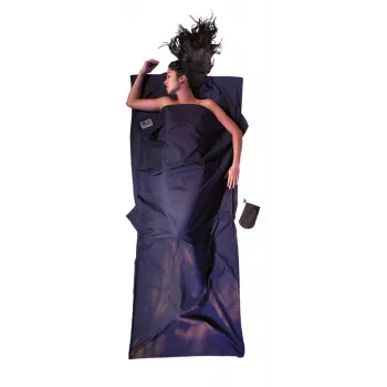 Cocoon TravelSheet saco-cama retangular de algodão azul
