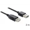 Cabo USB DeLOCK EASY-USB 2.0-A 2m preto