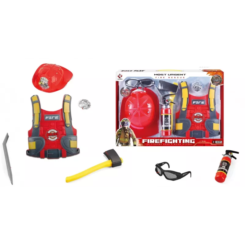 Conjunto de bombeiros de roleplay Ascato 111452 com acessórios realistas e materiais resistentes