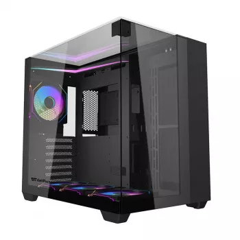 Caixa para computador Darkflash TH285 (preto) + 4 ventoinhas
