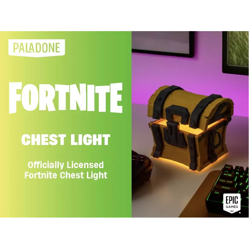 Candeeiro de mesa Paladone Fortnite Chest Light – candeeiro LED temático de novidade