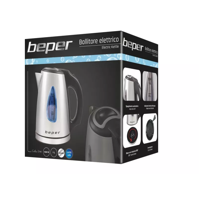 Chaleira elétrica Beper BB.002 1,7 l 2200 W Prateado